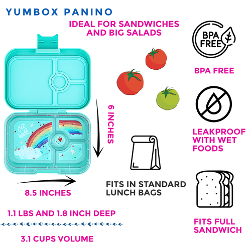 Yumbox Panino Leakproof Bento Lunch Box Sandwich-friendly