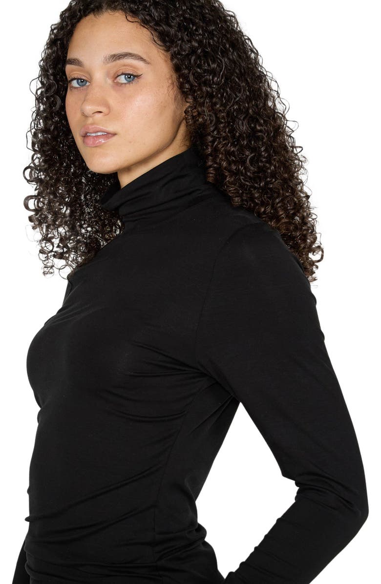 Lords of Harlech Kate Stretch Knit Turtleneck, Alternate, color, Black