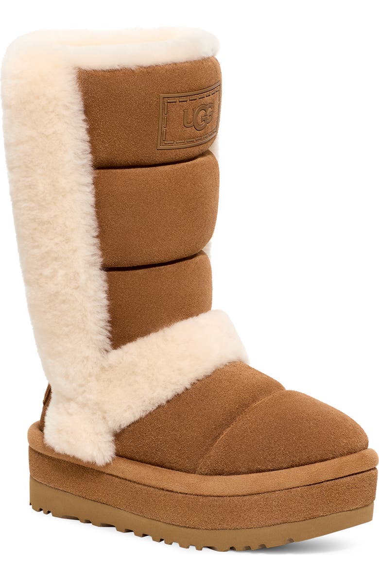 UGG<sup>®</sup> Chillapeak Genuine Shearling Trim Tall Boot, Main, color, Che