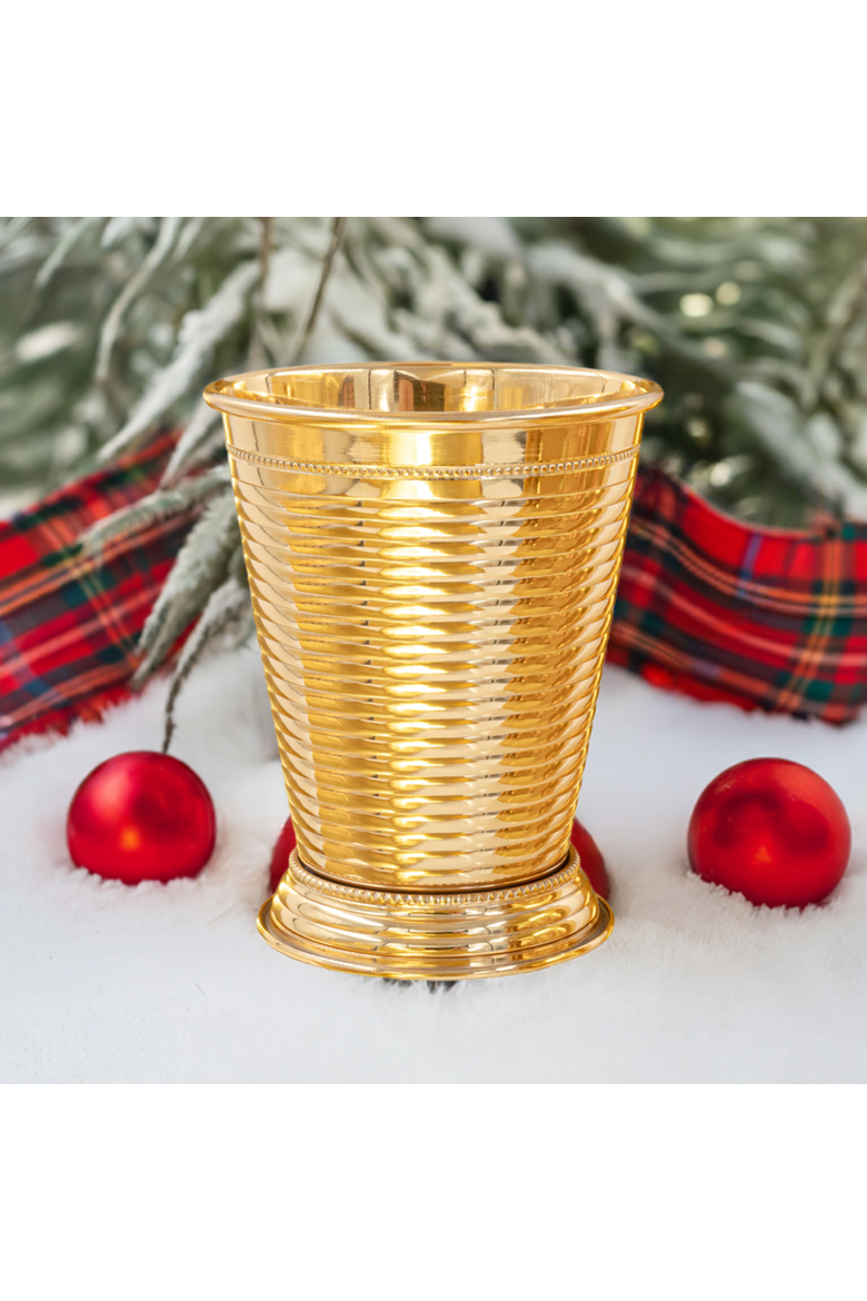 Fluted 24K Gold Plate Julep, Alternate, color, Gold
