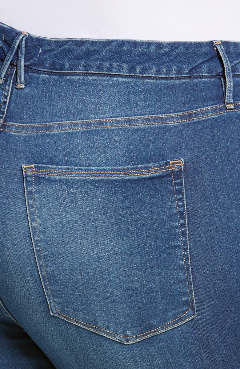 Good American Good Waist High Waist Raw Hem Ankle Skinny Jeans, Alternate, color, 