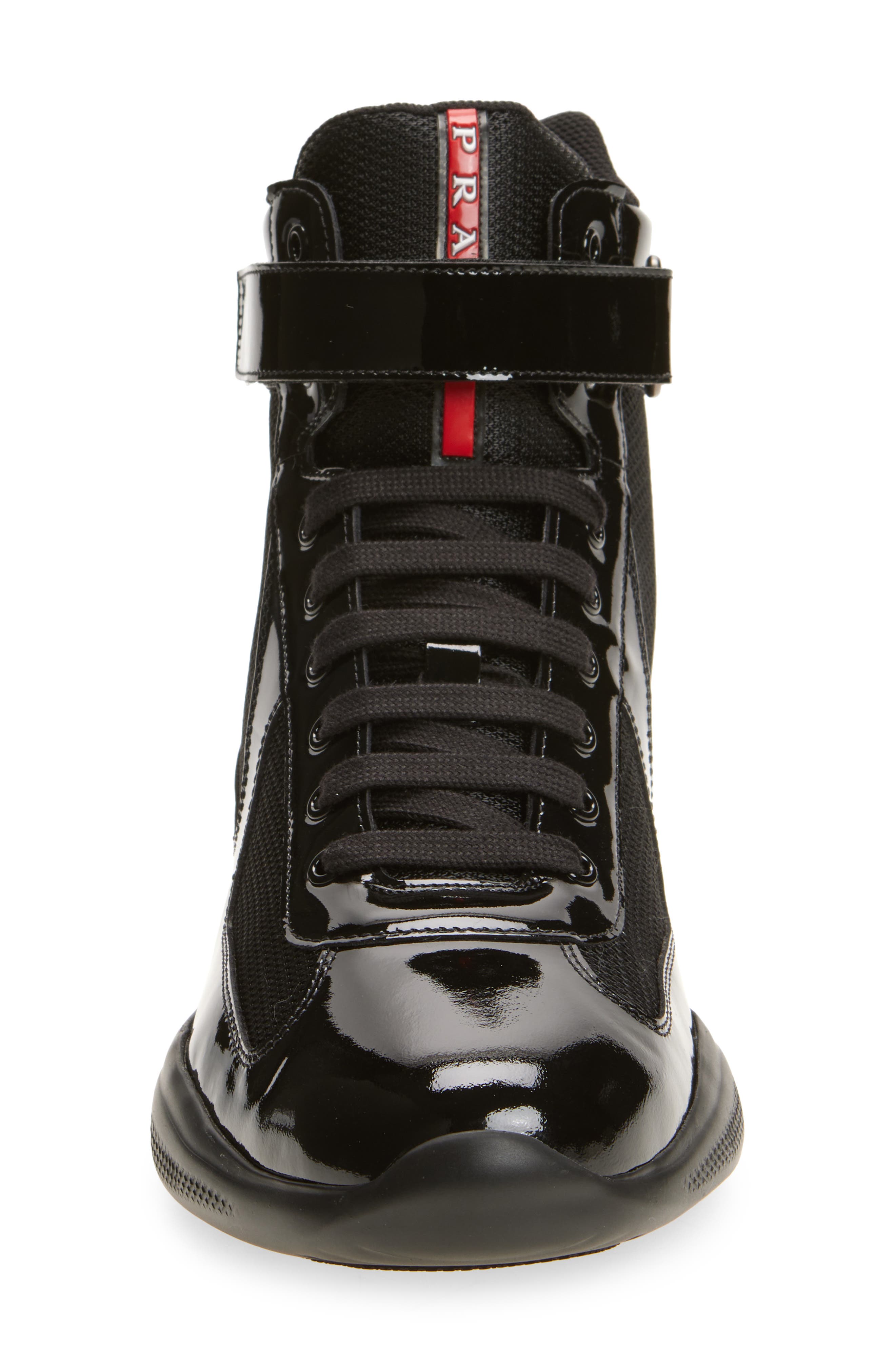 Prada America's Cup High Top Sneaker, Alternate, color, 