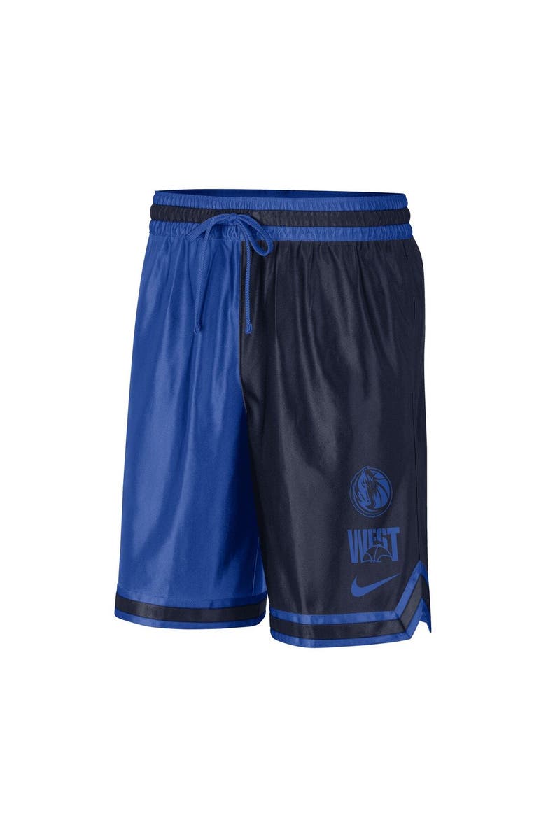Nike Men's Nike Navy/Blue Dallas Mavericks Courtside Versus Force Split DNA Performance Shorts, Alternate, color, Navy