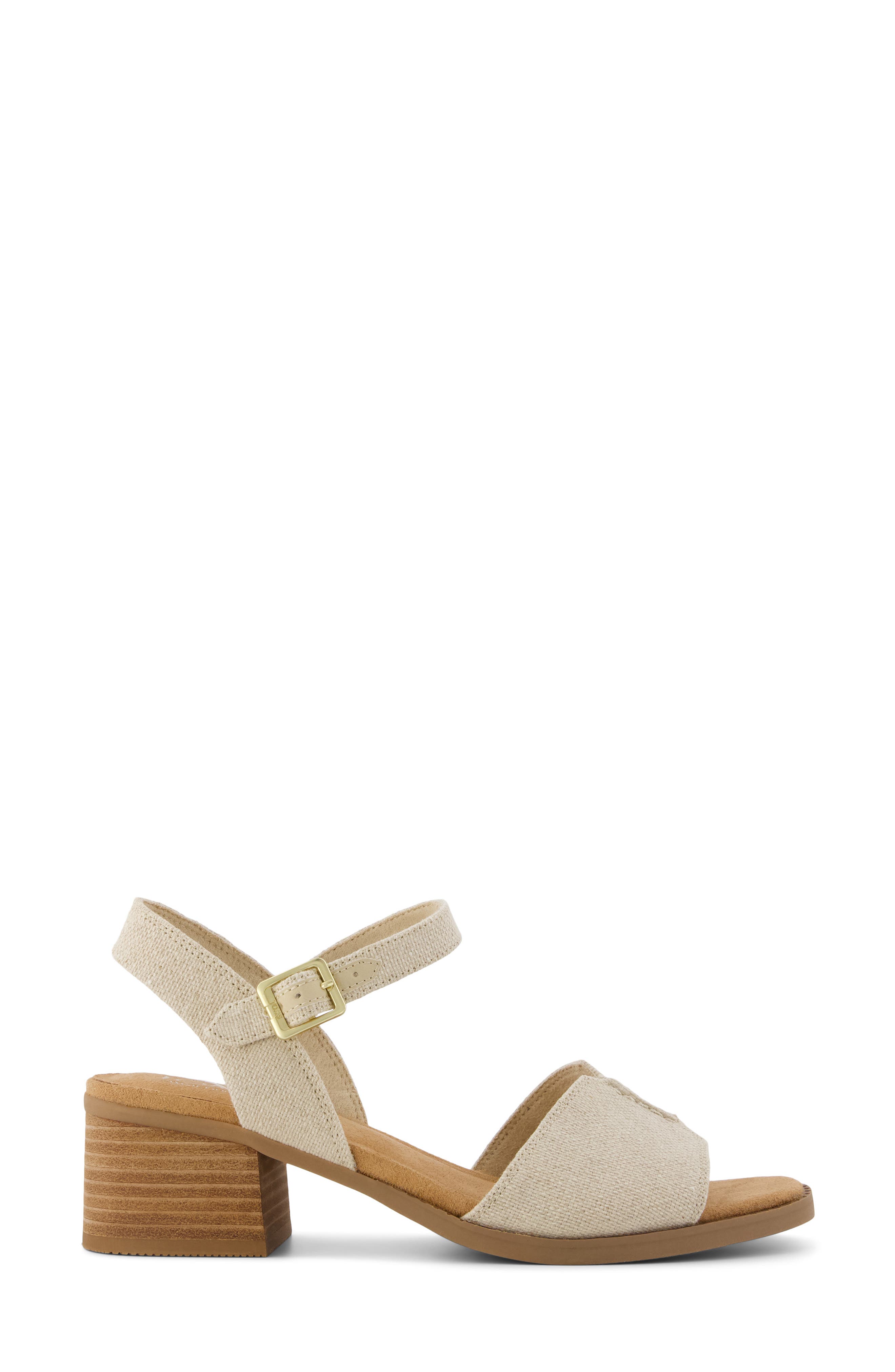 Eloise Heeled Open Toe Sandal, Alternate, color, NATURAL