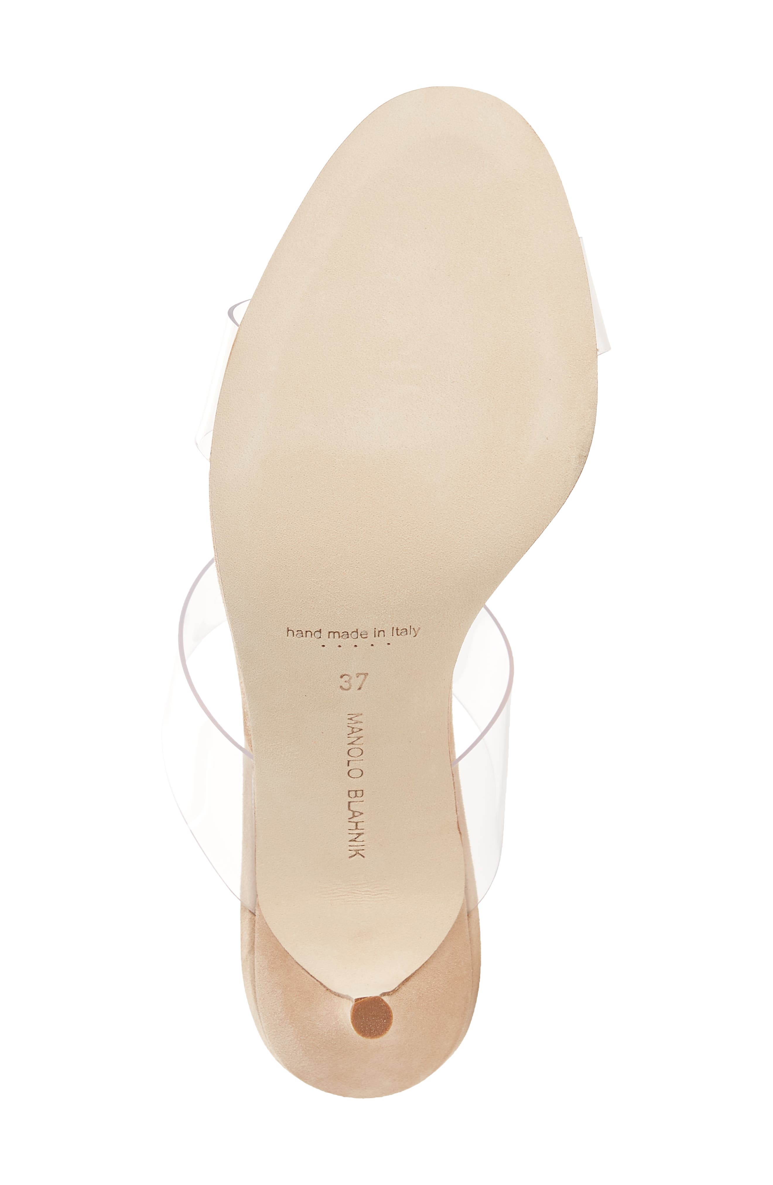 Scolto Transparent Strap Sandal, Alternate, color, NUDE
