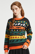 ModCloth Fright Night Delight Fair Isle Halloween Sweater