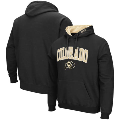Men's Colosseum Black Colorado Buffaloes Arch & Logo 3.0 Pullover Hoodie