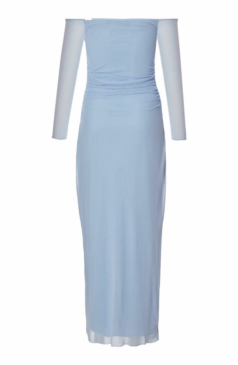 QUIZ Bardot Mesh Maxi, Alternate, color, Pale Blue
