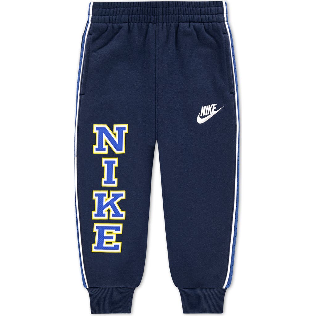 Nike Boys' Graphic Logo Print Striped Sweatpants - Little Kid In Blue