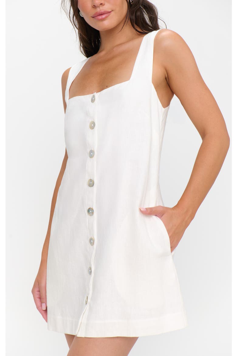 Everly Mini Dress, Alternate, color, White Linen
