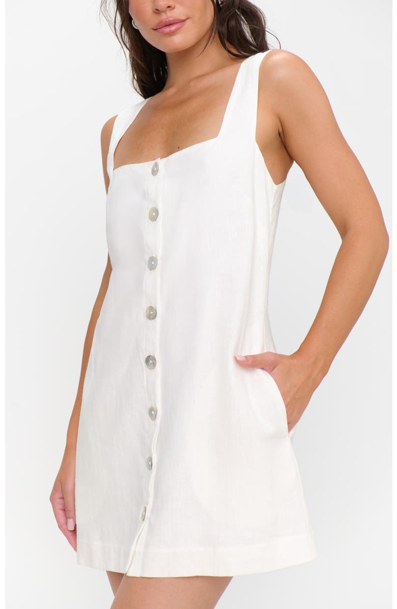 Show Me Your Mumu Everly Mini Dress, Alternate, color, White Linen