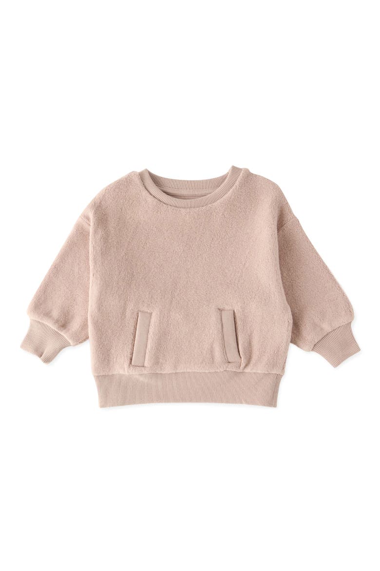 Organic Cotton Teddy Fleece Sweatshirt, Main, color, ROSE PINK
