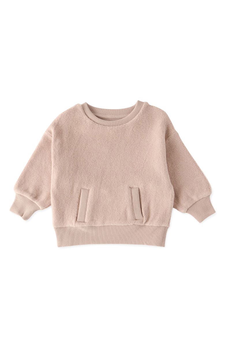 Pehr Organic Cotton Teddy Fleece Sweatshirt, Main, color, Rose Pink