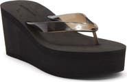 WILD DIVA LOUNGE Herera Platform Wedge Flip Flop