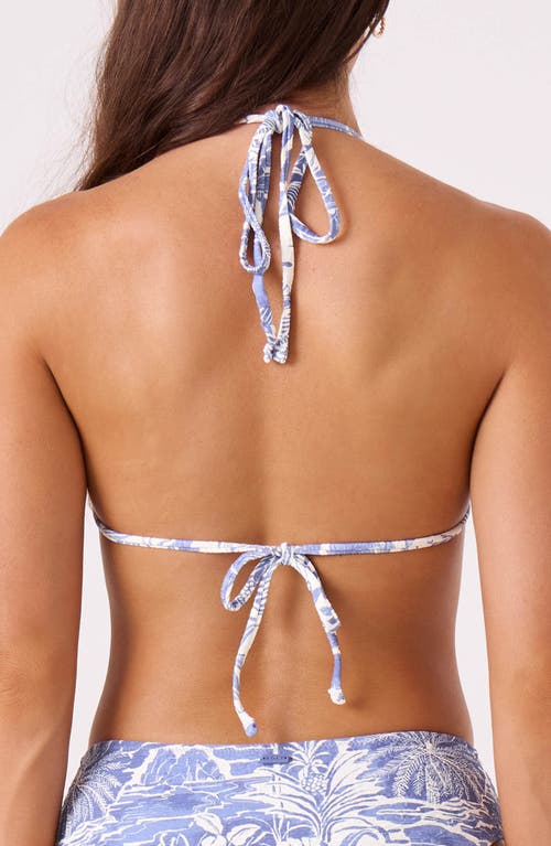 Roxy Mana Tiki Triangle Bikini Top In Blue