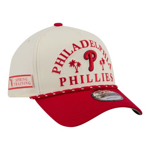 Men's New Era  Cream Philadelphia Phillies 2026 Spring Training Fan Pack Rope A-Frame 9FORTY Adjustable Hat