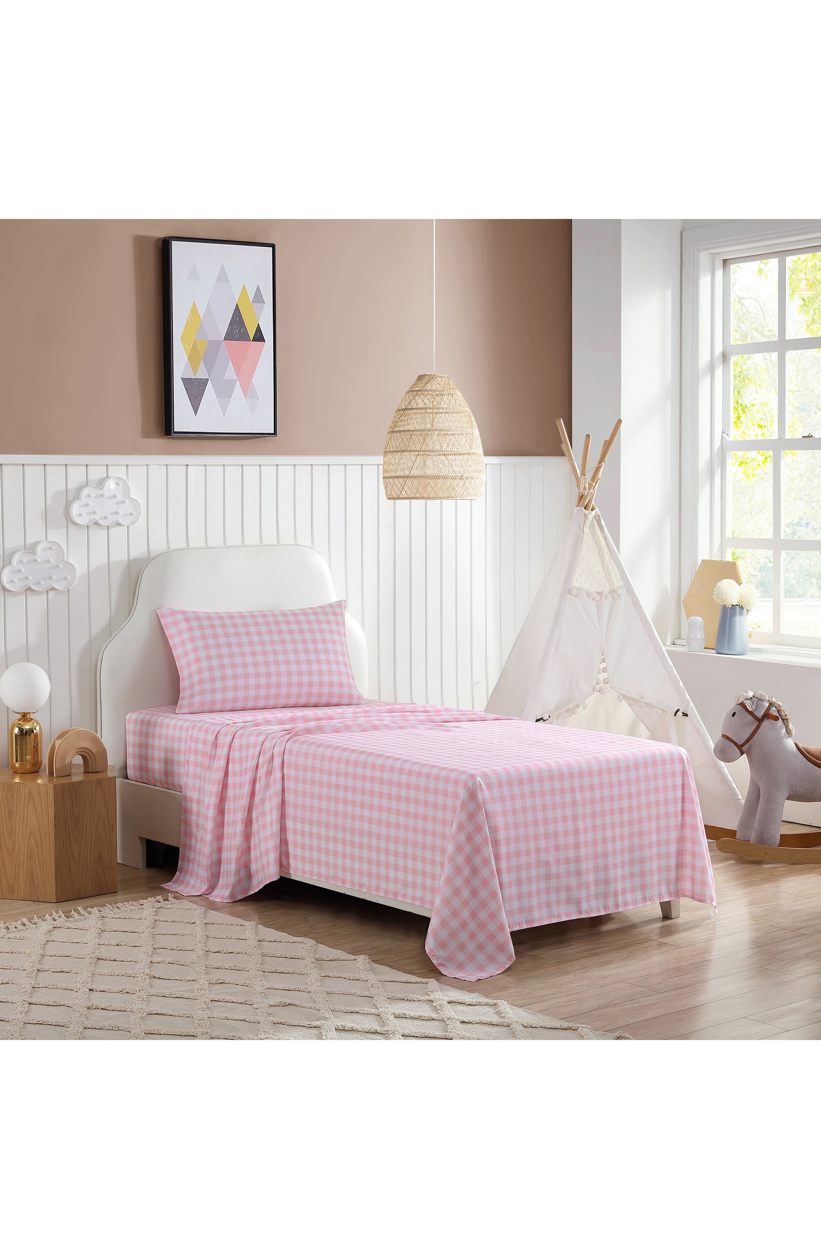 Poppy Plaid Microfiber Sheet Set