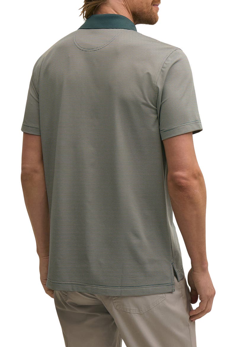 Micro Stripe Performance Polo, Alternate, color, GRAY/ GREEN