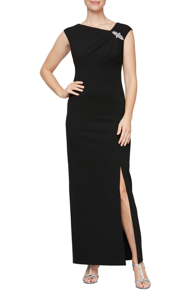 SL FASHIONS Embellished Column Dress, Main, color,