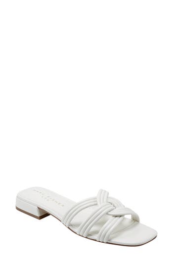 Marc Fisher Ltd Women's Casara Slip-on Square Toe Dress Sandals In Ivory 150
