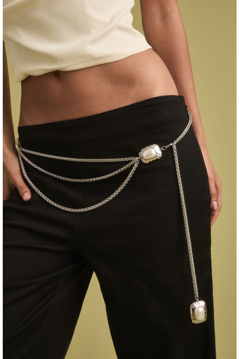 Giovanna Chain Belt, Alternate, color, PEARL/ SILVER