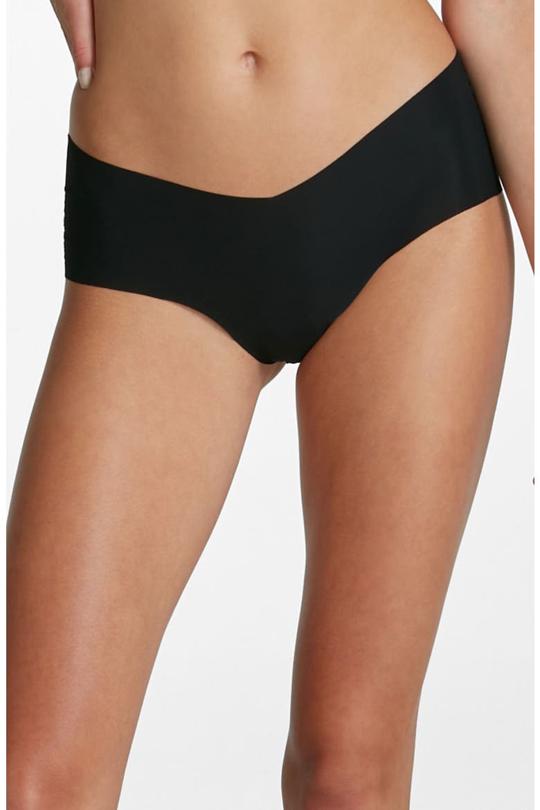Invisible Rib Girl Shorts, Main, color, BLACK