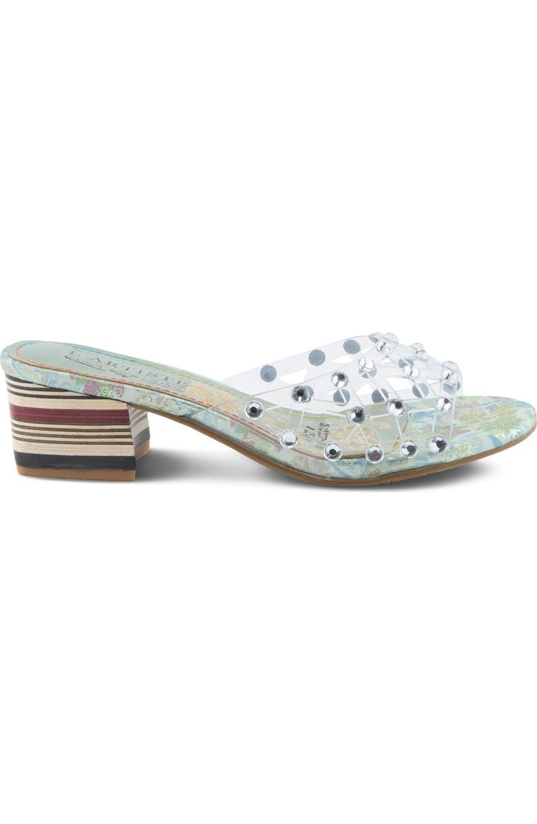 L'Artiste by Spring Step Ontherox Embellished Sandal, Alternate, color, Mint Green Multi