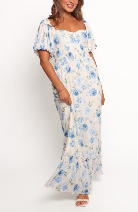 Devon Short Sleeve A-Line Maxi Dress