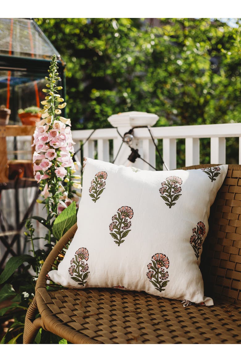 Begum Throw Pillow Cover, Alternate, color, White Pink