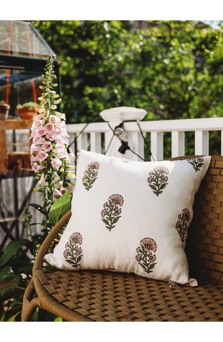 Banyan & Birch Begum Throw Pillow Cover, Alternate, color, White Pink