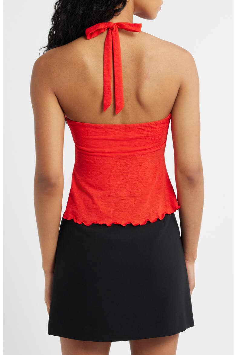 Attina Hardware Detail Halter Top, Alternate, color, RED