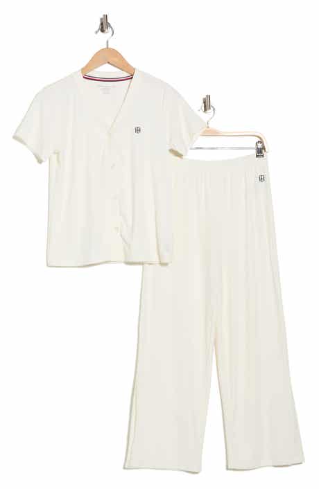 Tommy Hilfiger Ribbed Long Pajamas