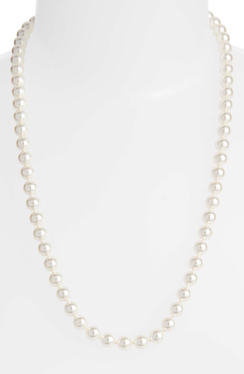 Nadri Simulated Pearl Long Necklace, Alternate, color, 