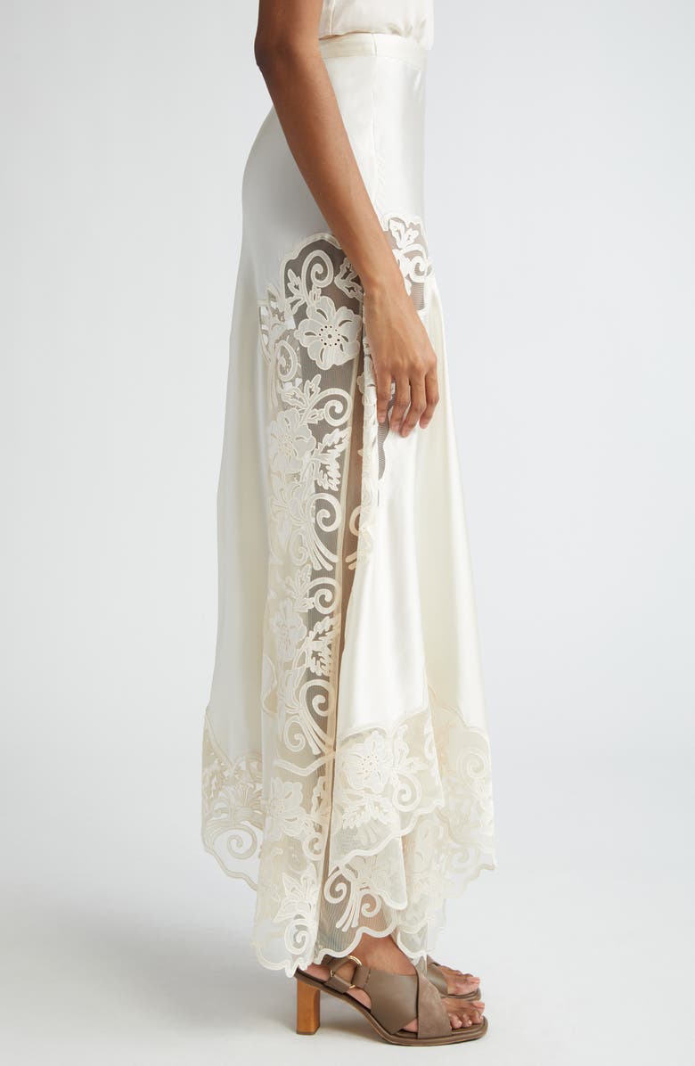 Ulla Johnson Cressida Floral Tulle Panel Silk Maxi Skirt, Alternate, color, 