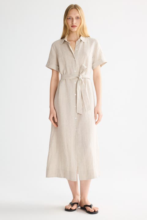 Classic Linen Maxi Dress