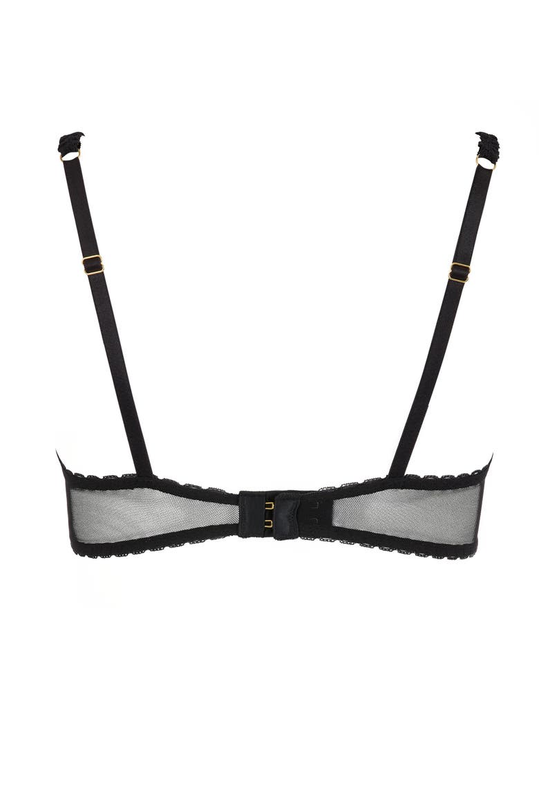 Kimmy Push Up Balconette Bra, Alternate, color, Black