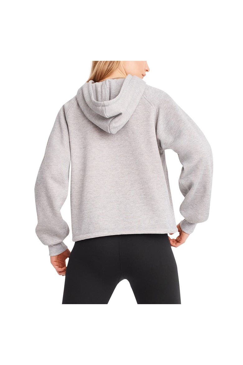 Women's DKNY Sport Heather Gray Green Bay Packers Debbie Dolman Raglan Pullover Hoodie, Alternate, color, Heather Gray