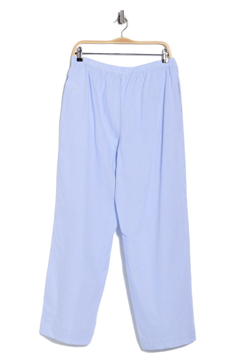 WAYF Stripe Ankle Straight Leg Pull-On Pants, Alternate, color, Blue Ivory Stripe