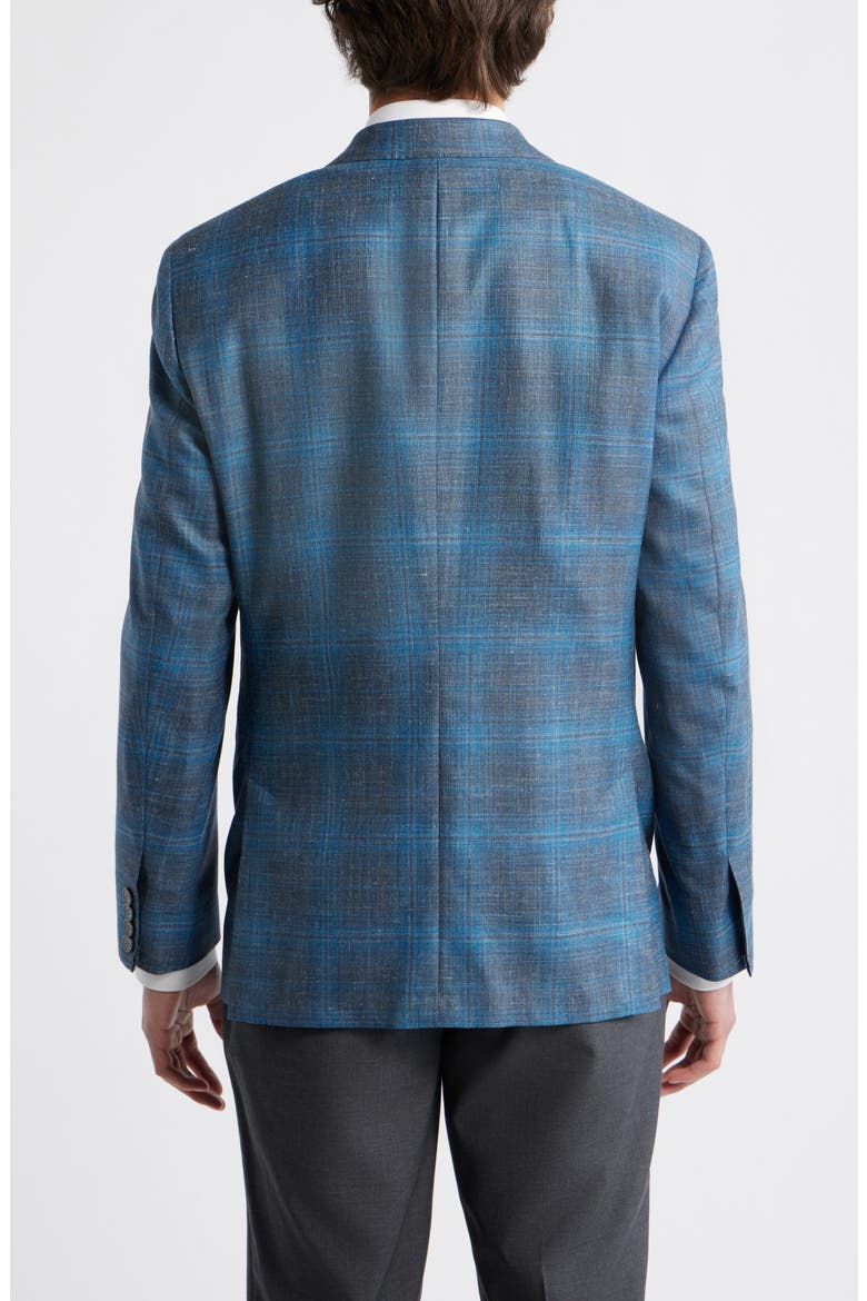 Teal & Blue Slub Wool Blend Sport Coat, Alternate, color, TEAL