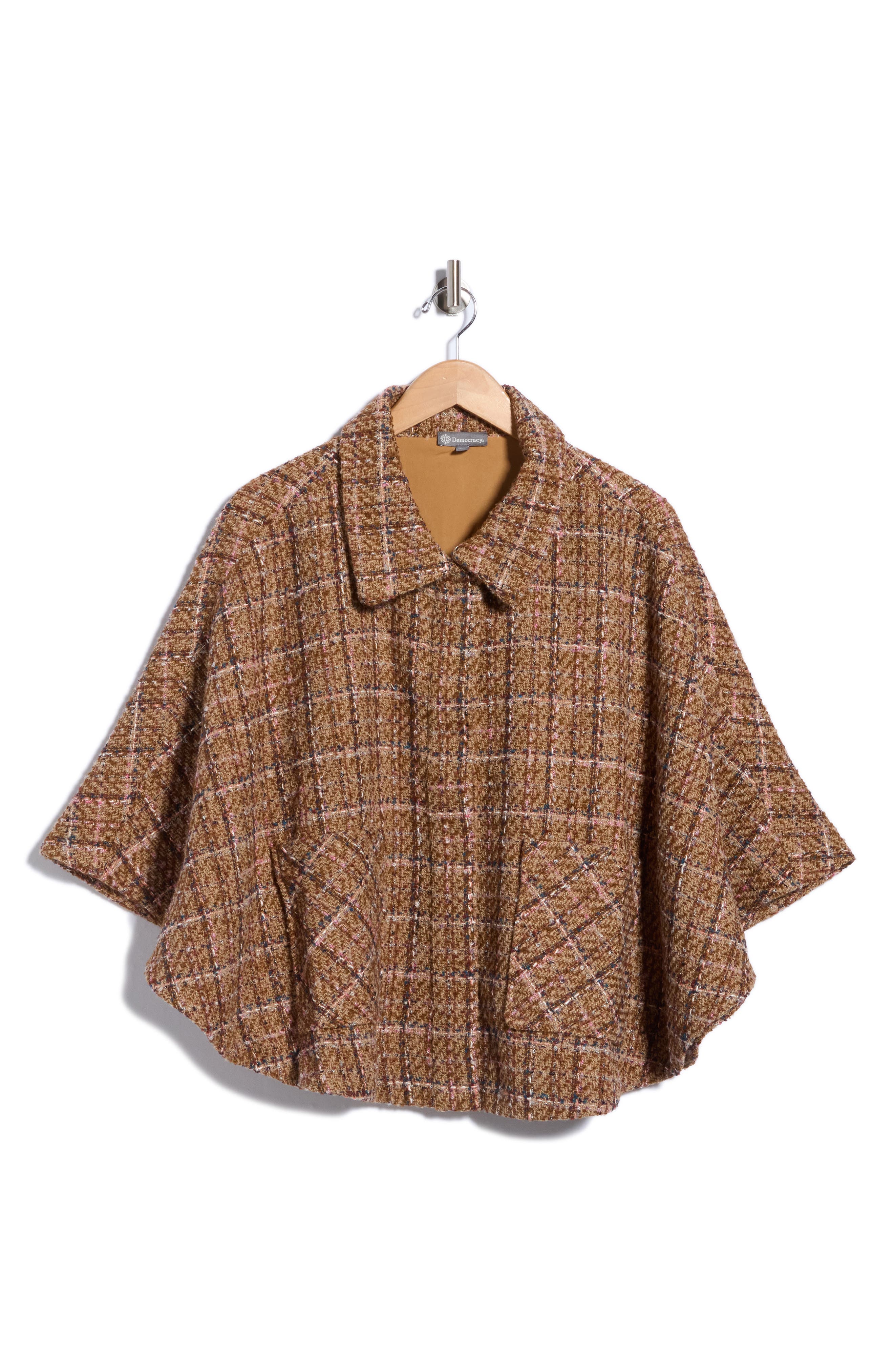 Tweed Capelet Poncho