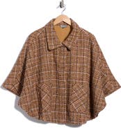 Democracy Tweed Capelet Poncho