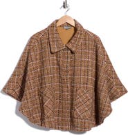 Democracy Tweed Capelet Poncho