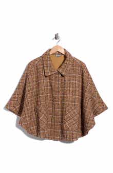 Tweed Capelet Poncho