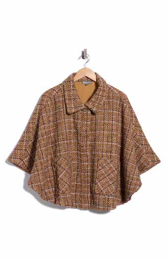 Tweed Capelet Poncho