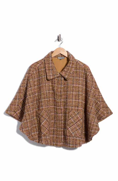 Tweed Capelet Poncho