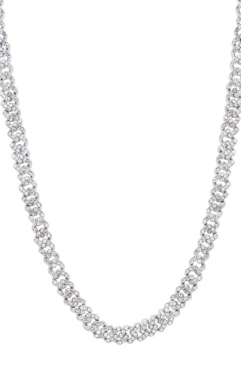 Crystal Curb Chain Necklace