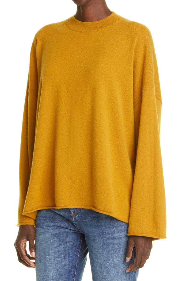 Lafayette 148 New York Drop Shoulder Cashmere Sweater, Alternate, color, 