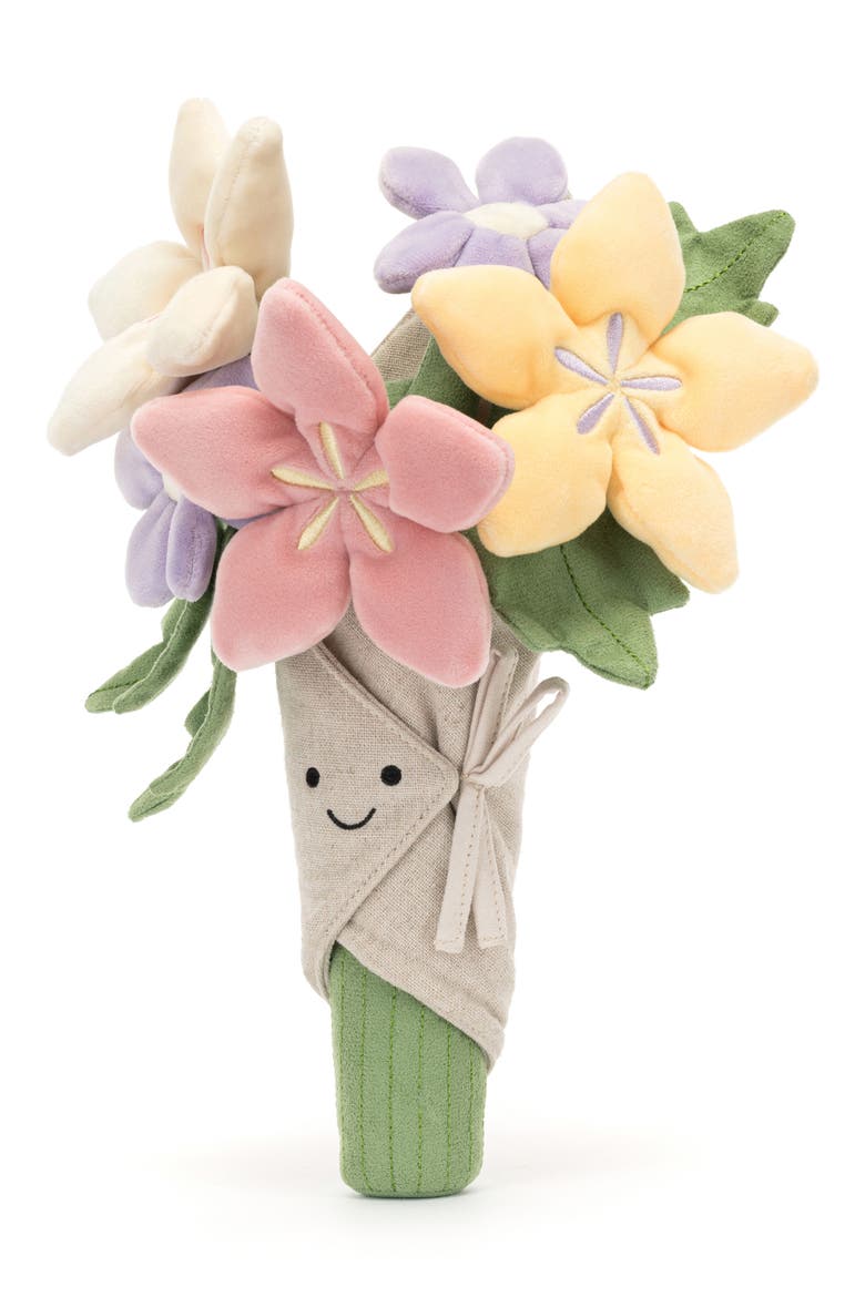 Amusable Bouquet of Flowers Plush Toy, Alternate, color, PURPLE MULTI