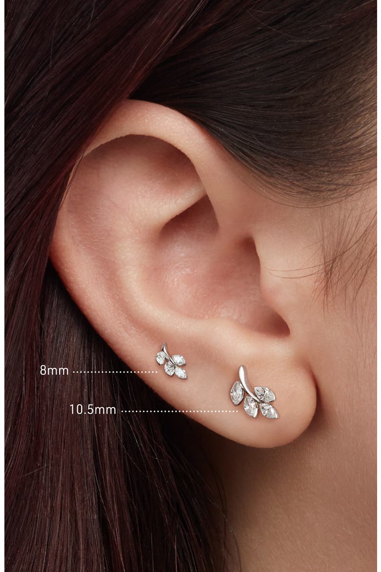 Diamond Vine Threaded Stud Earring, Alternate, color, YELLOW GOLD