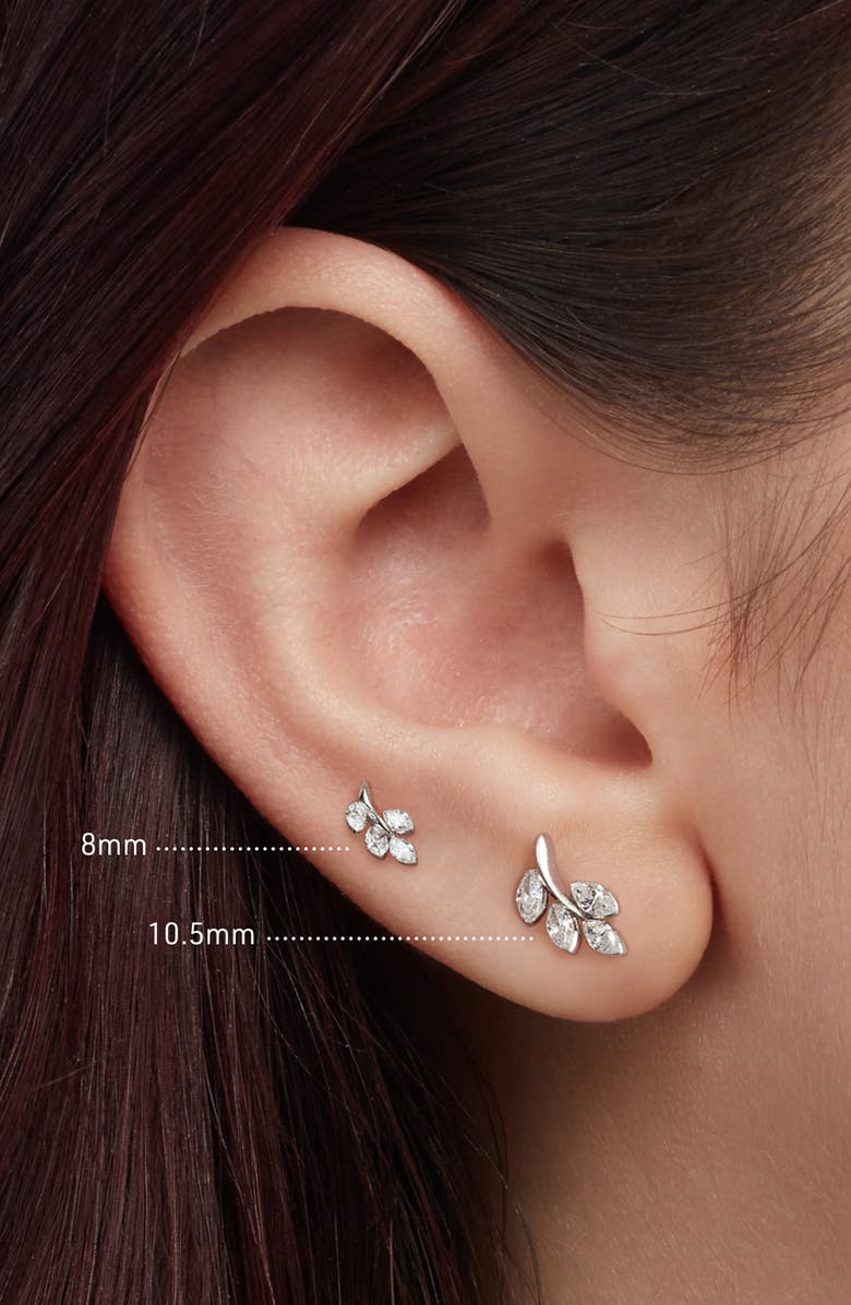 MARIA TASH Diamond Vine Threaded Stud Earring, Alternate, color, Yellow Gold